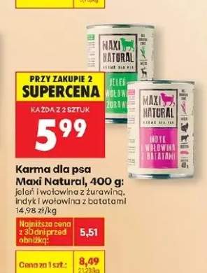 Karma dla psa jeleń i wołowina z żurawiną