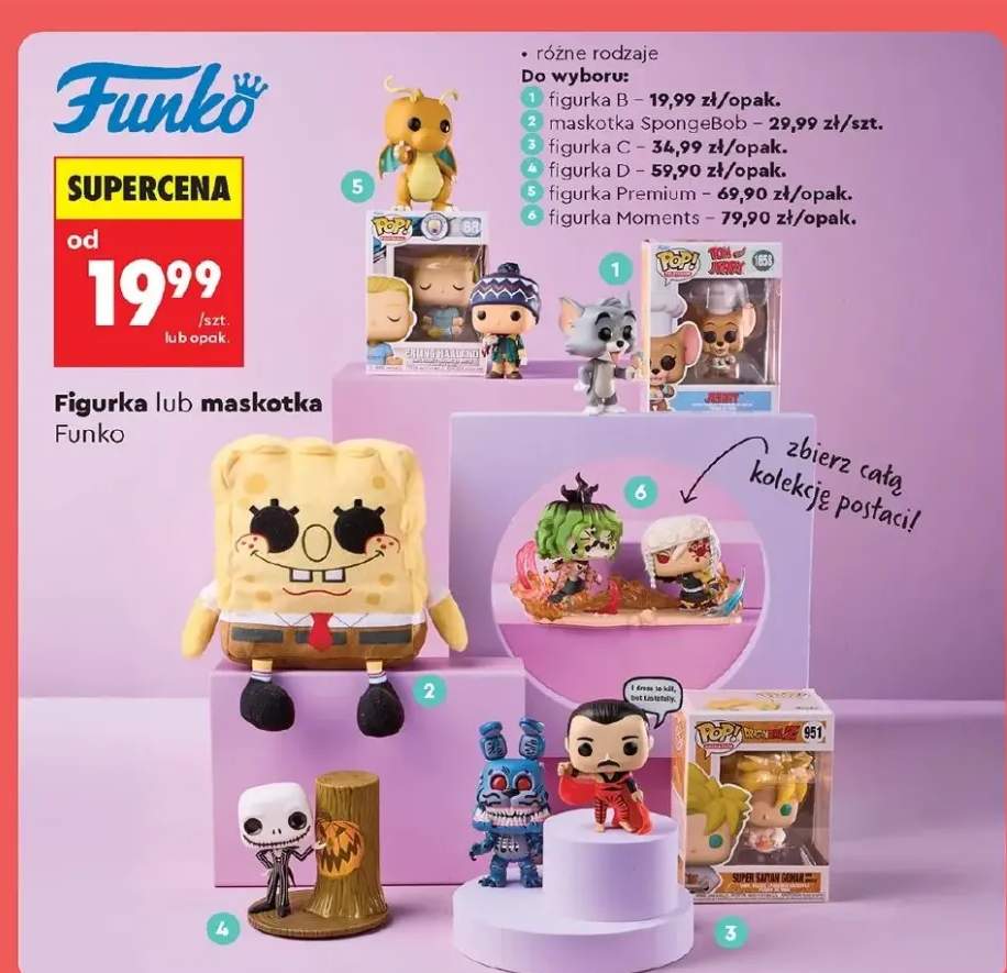 Figurka B różne rodzaje