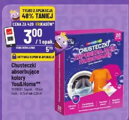 chusteczki wyłapujące kolor