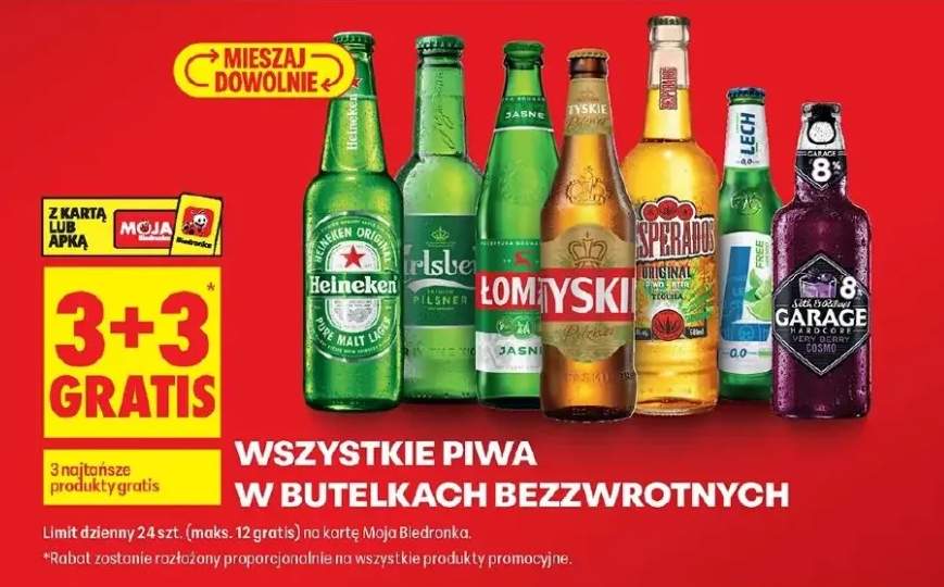 Piwo Heineken w butelce bezzwrotnej