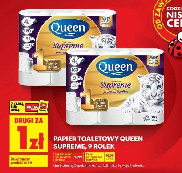 Papier toaletowy Supreme premium comfort, 9 rolek
