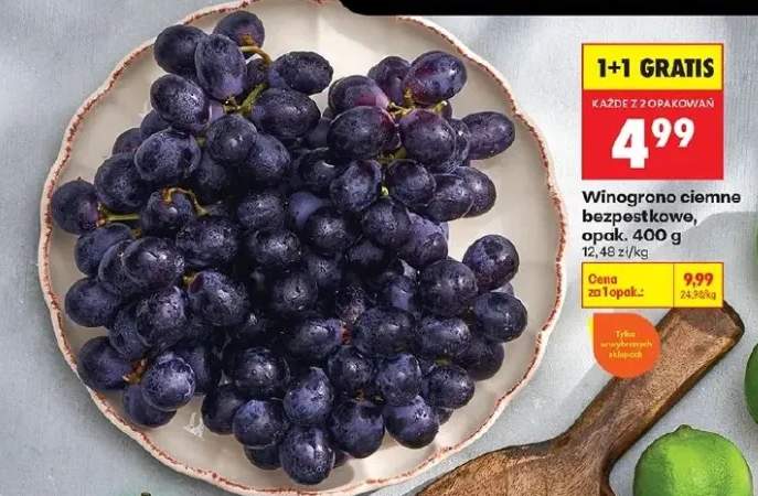 Winogrono ciemne bezpestkowe