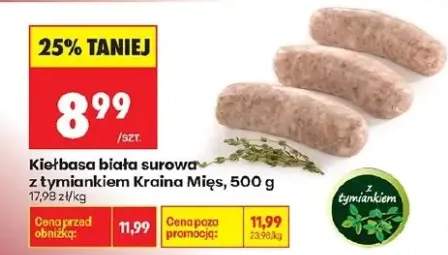 Kiełbasa biała surowa z tymiankiem
