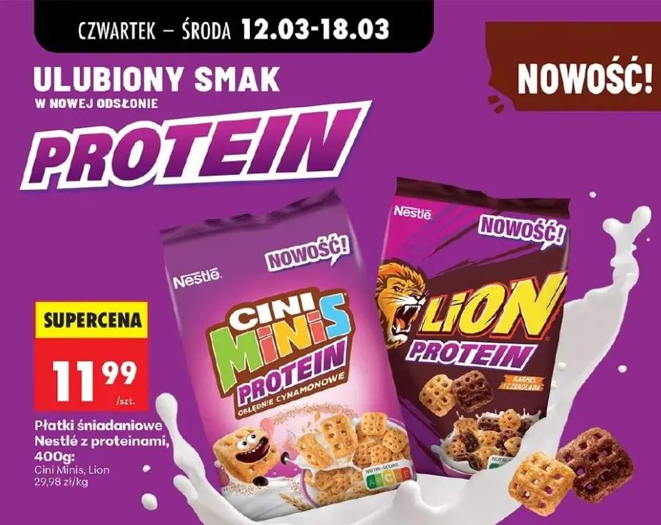 Płatki śniadaniowe Cini Minis Protein obłędnie cynamonowe