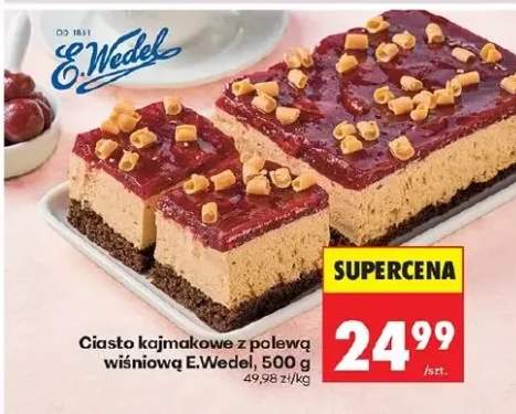 Ciasto kajmakowe z polewą wiśniową