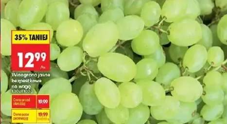 Winogrona jasne bezpestkowe