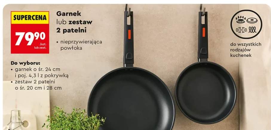 Zestaw 2 patelni 20 cm i 28 cm