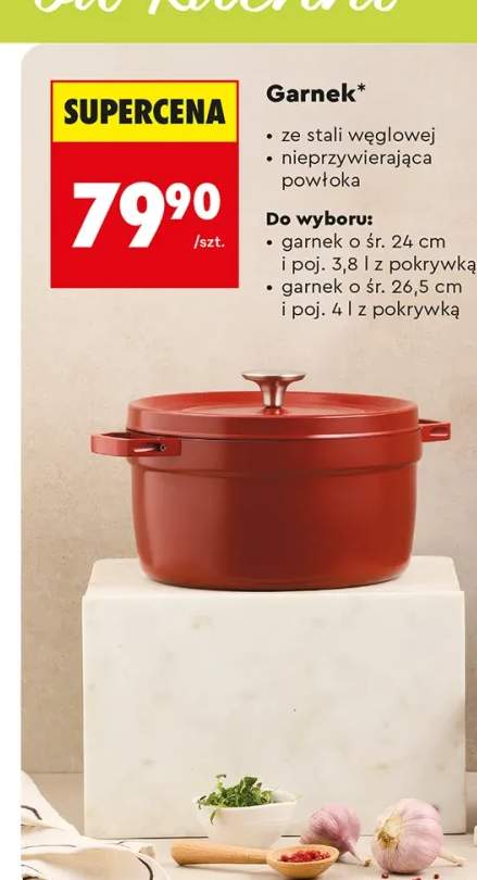 Garnek 24 cm 3,8 l z pokrywką