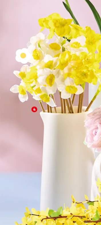 Bukiet sztucznych kwiatów: narcyzy lub bukiet mieszany 30 cm