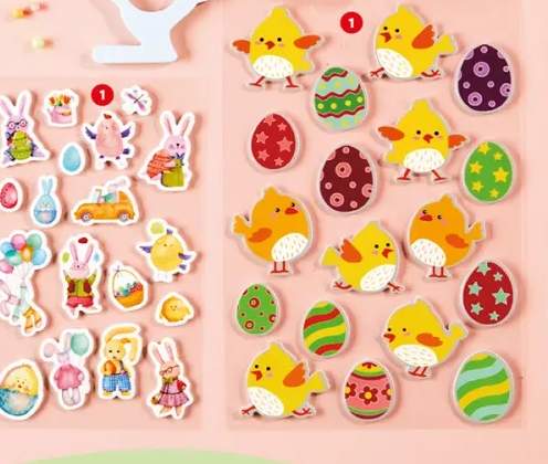 Zestaw kreatywny naklejki klasyczne, różne wzory i kolory