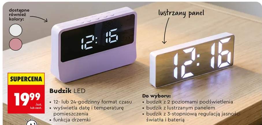 Budzik LED, różne rodzaje