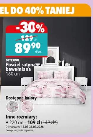 Pościel satynowa bawełniana 160 cm