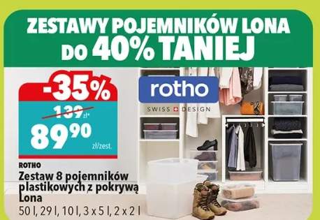 Zestaw 8 pojemników plastikowych z pokrywą Lona