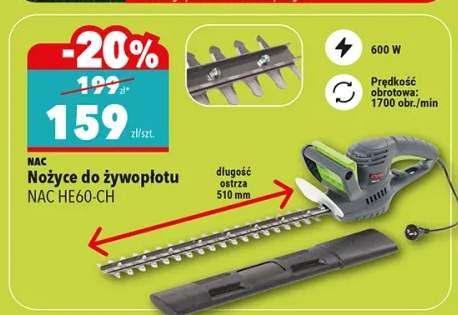 Nożyce do żywopłotu NAC HE60-CH