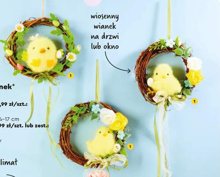 Wianek wiosenny na drzwi lub okno