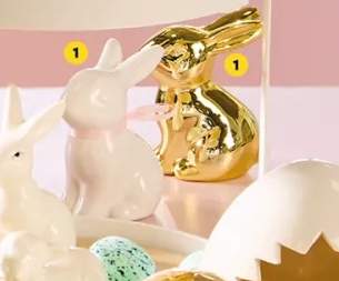 Ceramiczna kura, zając lub owca