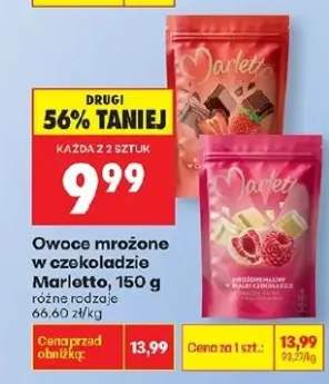 Owoce mrożone w czekoladzie truskawki w mlecznej czekoladzie