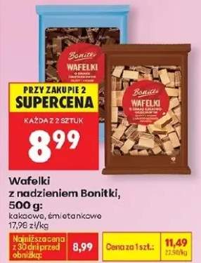 Wafelki z nadzieniem kakaowe