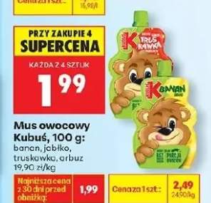 Mus owocowy Kubuś banan