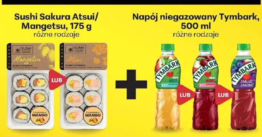 Sushi Sakura Atsui/Mangetsu różne rodzaje