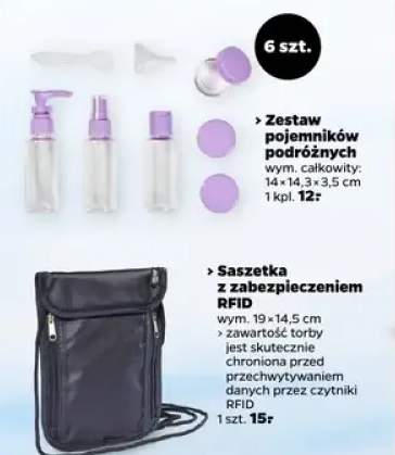 zestaw pojemników podróżnych