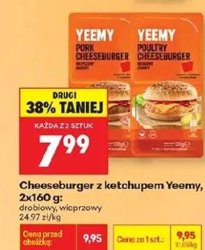 Cheeseburger z ketchupem drobiowy