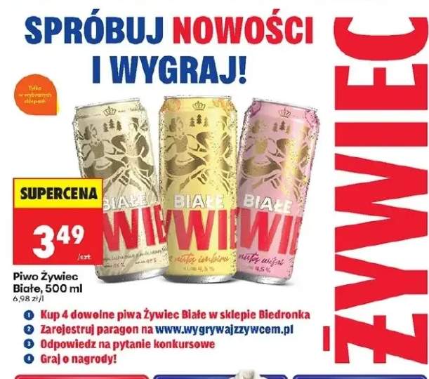 Piwo Żywiec Białe różne smaki