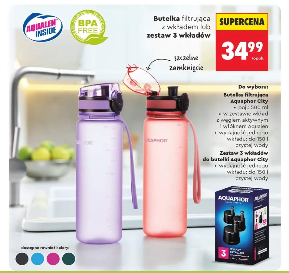 Butelka filtrująca z wkładem