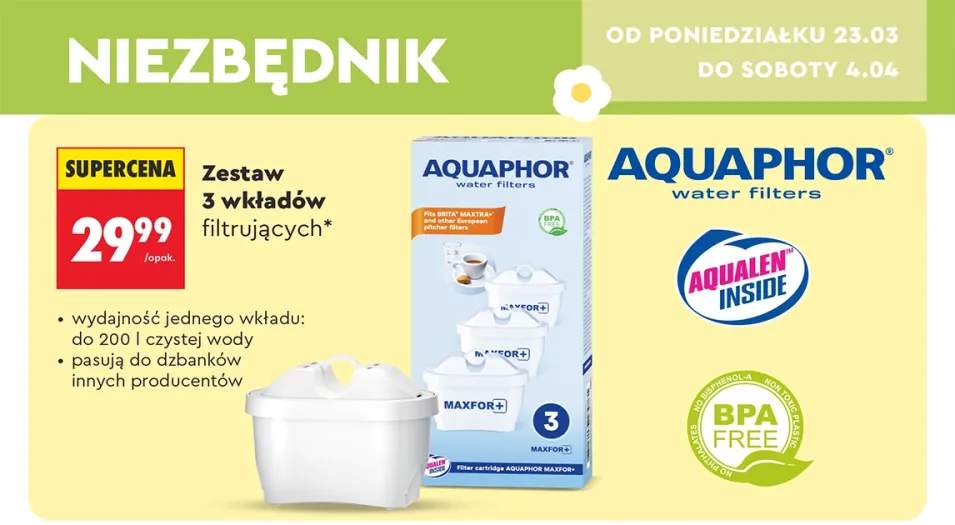 Zestaw 3 wkładów filtrujących