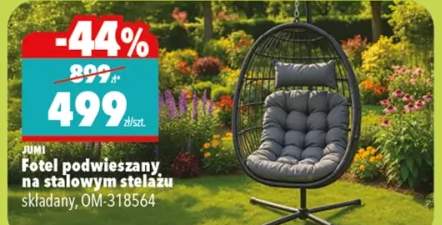 Fotel podwieszany na stalowym stelażu składany OM-318564