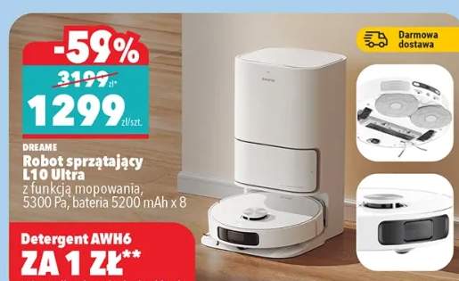 Robot sprzątający L10 Ultra z funkcją mopowania, 5300 Pa, bateria 5200 mAh x 8