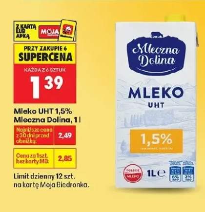 Mleko UHT 1,5%