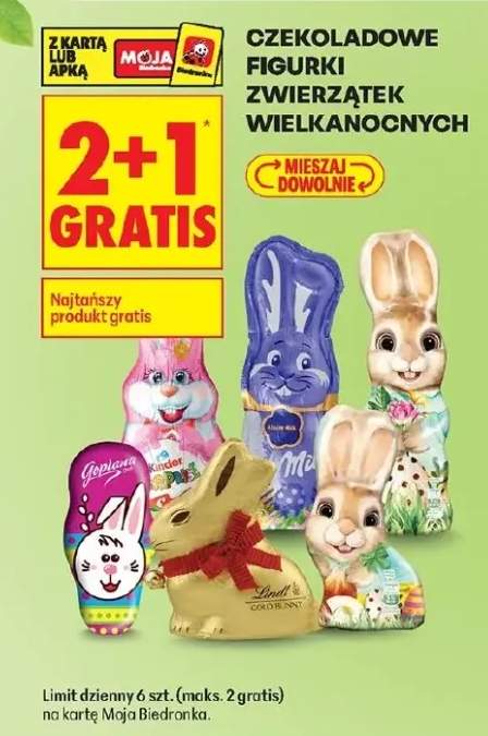 Czekoladowe figurki zwierzątek wielkanocnych różne rodzaje