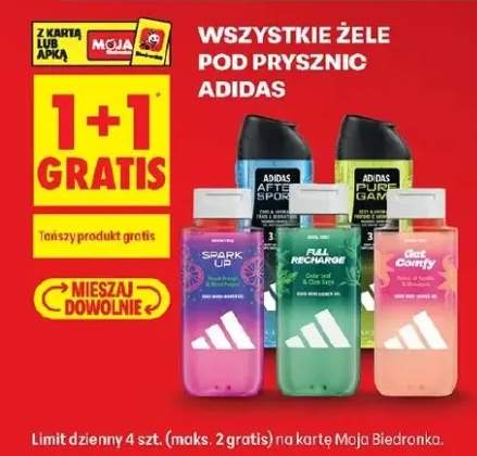 Żele pod prysznic Adidas różne rodzaje