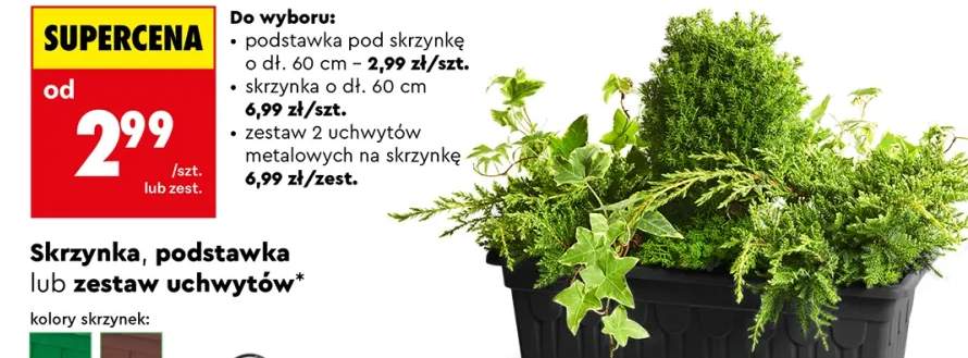 Zestaw 2 uchwytów metalowych na skrzynkę