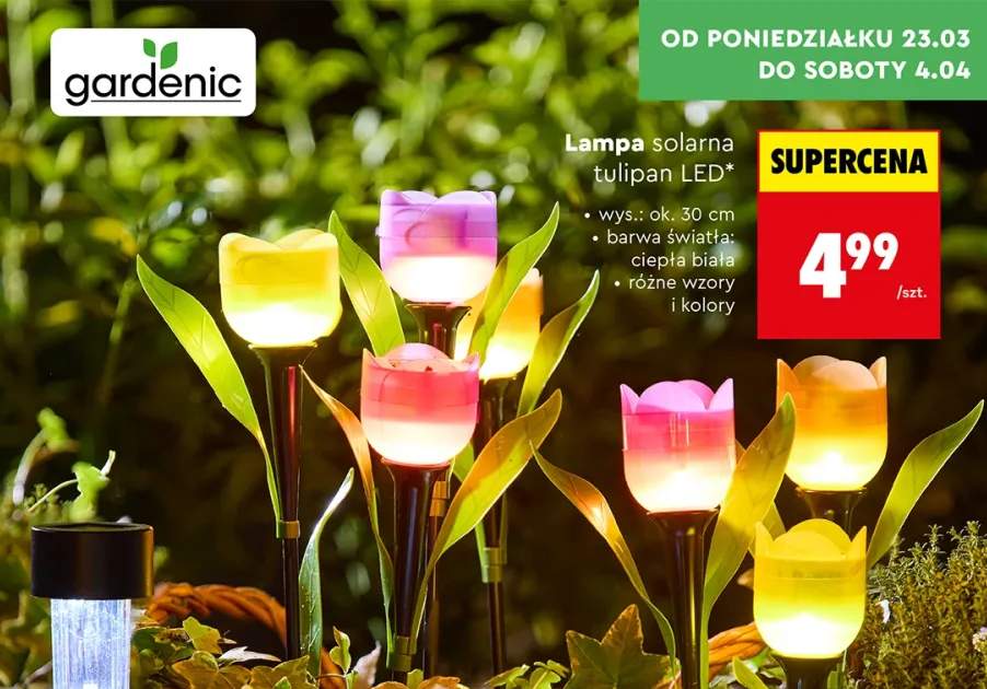 Lampa solarna tulipan LED