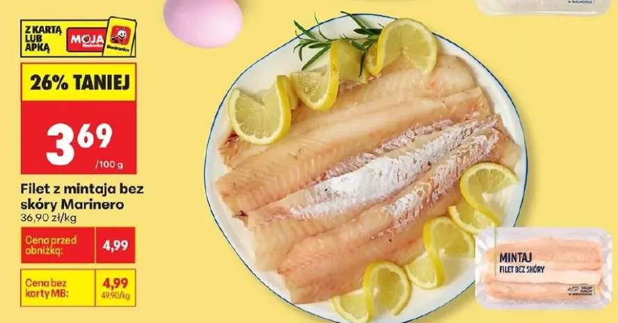 Filet z mintaja bez skóry