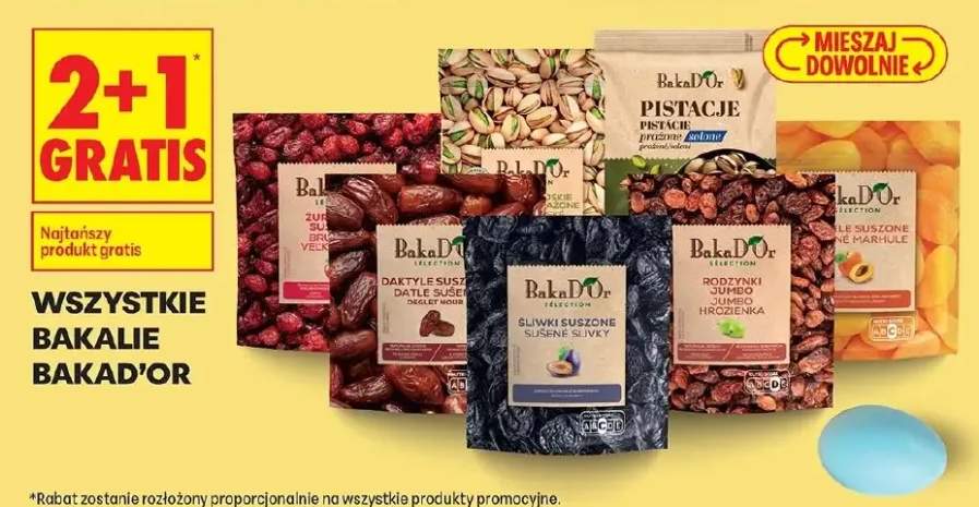 Wszystkie bakalie 2+1 GRATIS