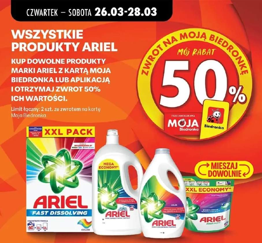 Kapsułki do prania Allin1 Pods różne rodzaje