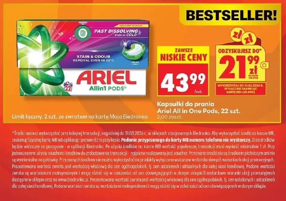 Kapsułki do prania Allin1 Pods