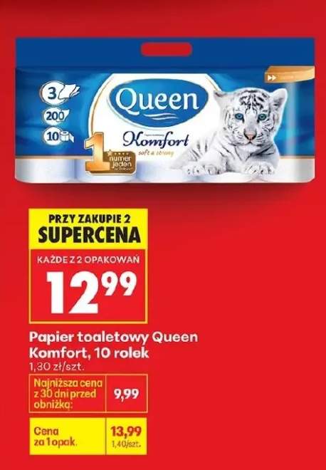 Papier toaletowy Komfort, 10 rolek