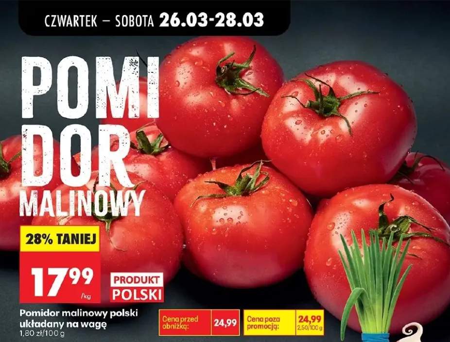 Pomidor malinowy polski układany na wagę