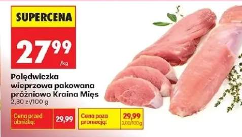 Polędwiczka wieprzowa pakowana próżniowo