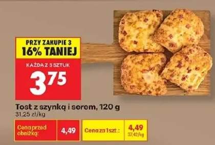 Tost z szynką i serem