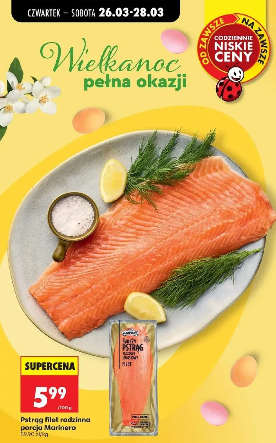 Pstrąg filet rodzinna porcja