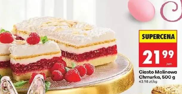 Ciasto malinowa chmurka