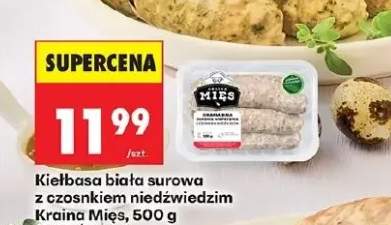 Kiełbasa biała surowa z czosnkiem niedźwiedzim