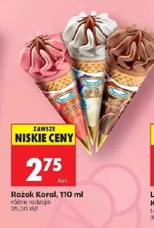 Lody w rożku różne rodzaje