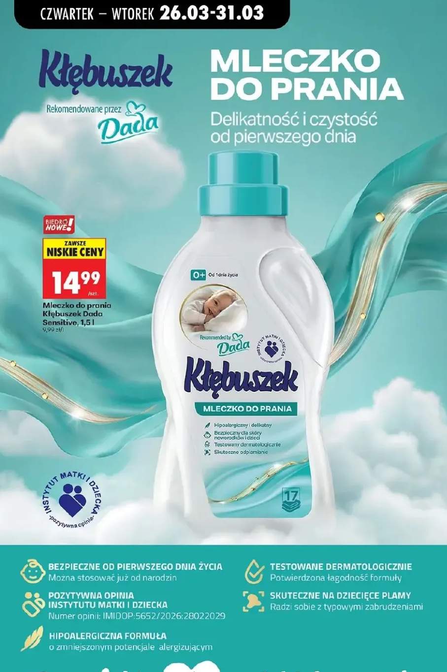 Mleczko do prania Sensitive