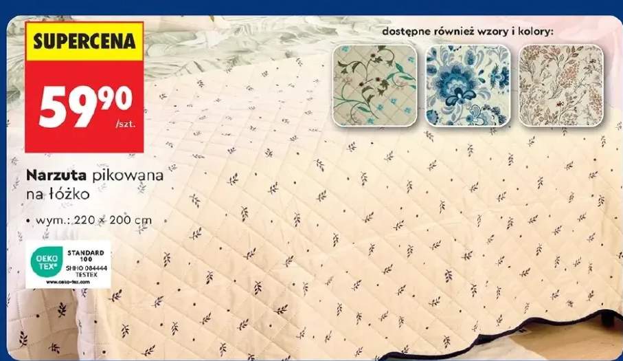 Narzuta pikowana na łóżko